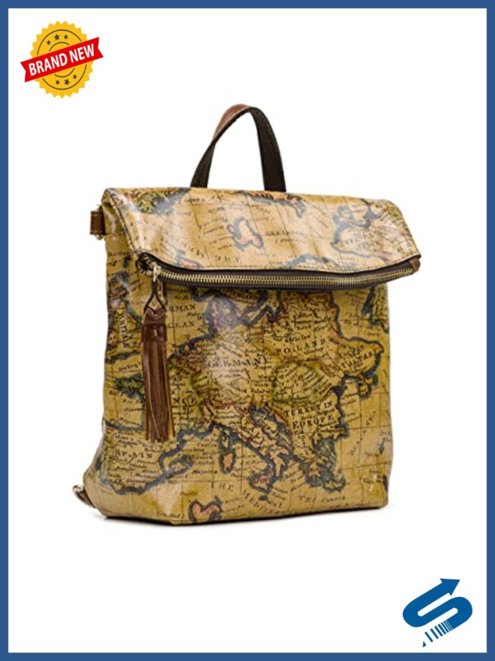 Full Grain Leather Convertible Backpack Tote Crossbody Adjustable Strap